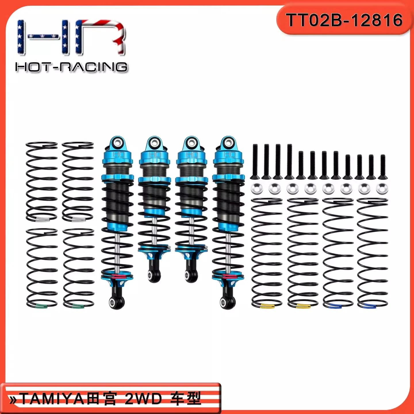 

HR TAMIYA Off-Road Baja 2WD Damping Shock Absorber with Large Orifice - One Set for DT-02 03 04