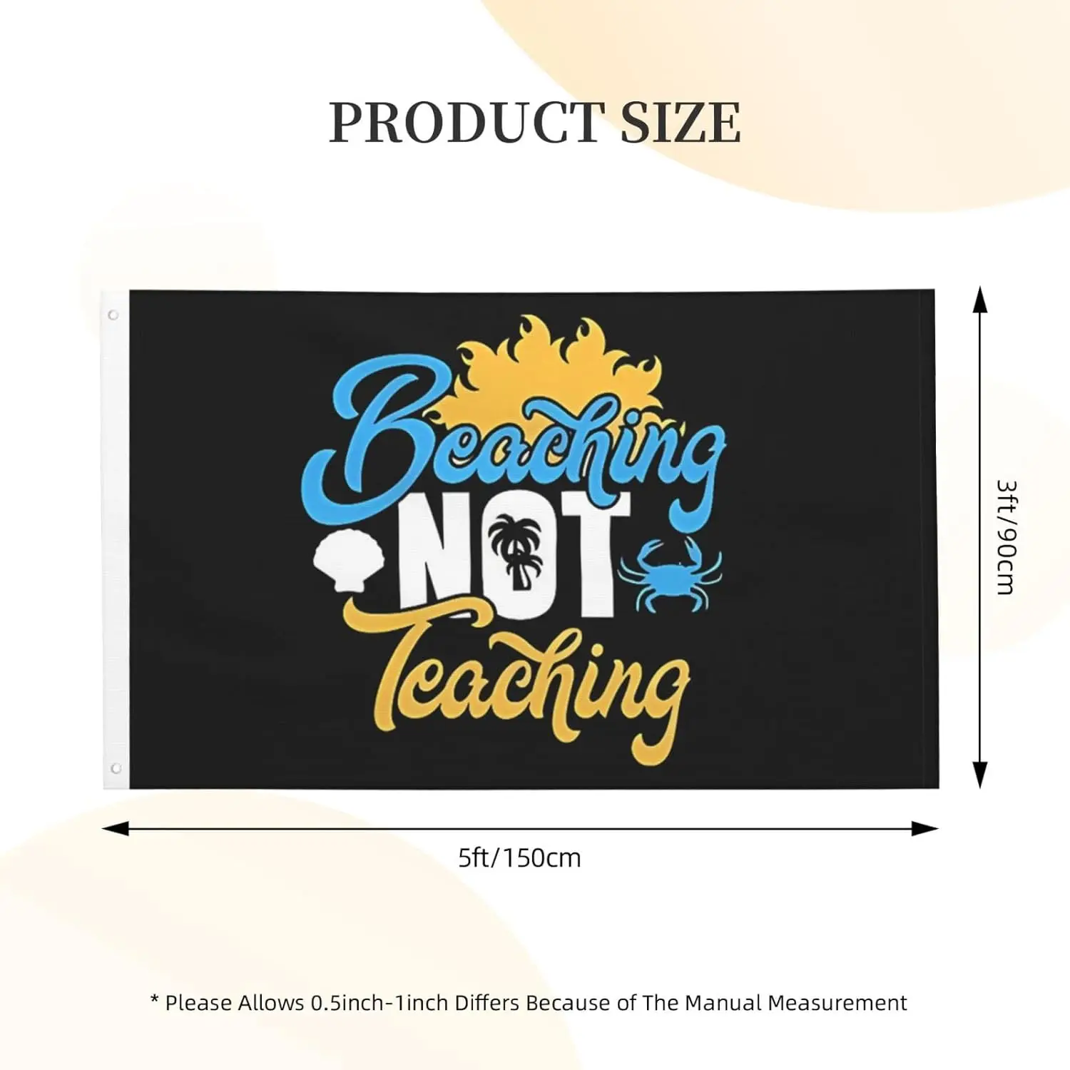 Flagicts 100% Polyester Beaching Not Teaching Flag