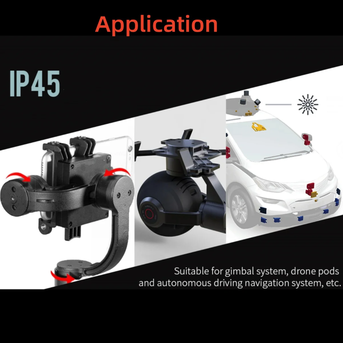 CubeMars GL60 II KV28 16V 24V Brushless DC Direct Drive Servo Gimbal Stabilizer Handheld PTZ Motor