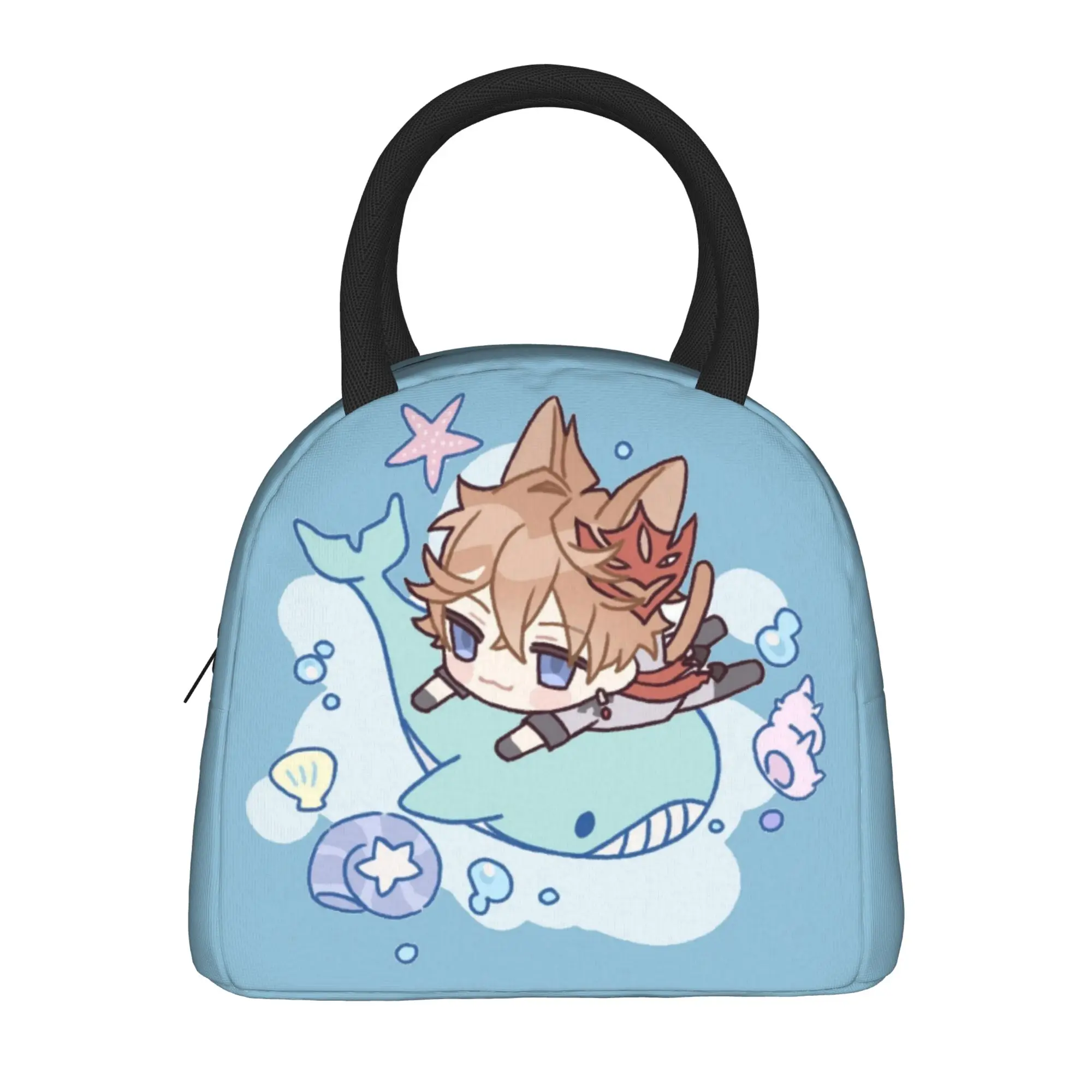 Genshins Impact Chibi Childe  Insulated Lunch Bags Cooler Bag Lunch Container  High Capacity Tote Lunch Box Men Women