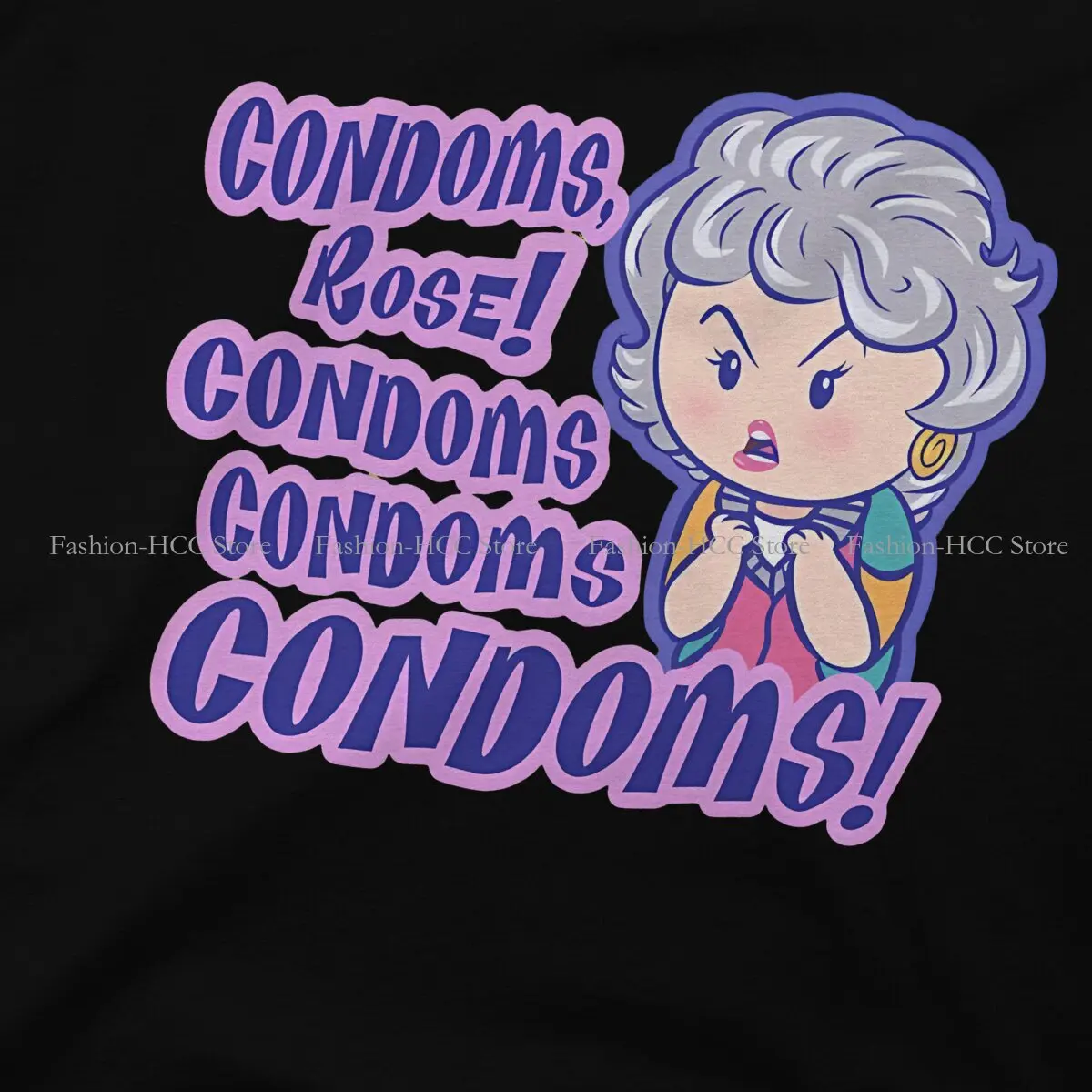 CONDOMS Rose Cute Newest TShirts Golden Girls Men Harajuku Pure Cotton Tops T Shirt