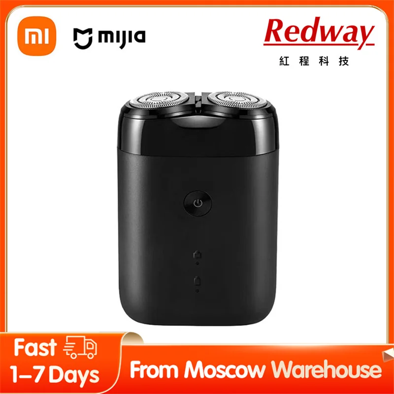 شاومي Mijia S100 2 ماكينة حلاقة كهربائية للرجال ، مقاوم للماء المحمولة الحلاقة مع مؤشر قابلة للشحن بو LED