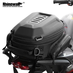 Rhinowalk Motorcycle Tail Bag Waterproof 12-18L Motor Back Seat Pannier Bag Hardshell Riding Travel Luggage Backpack Rider Bag