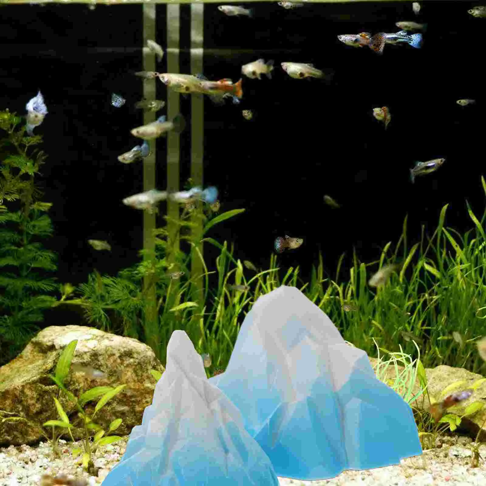 2 pezzi artificiali simulati iceberg decorazione sposa acquario in pvc mini floeberg