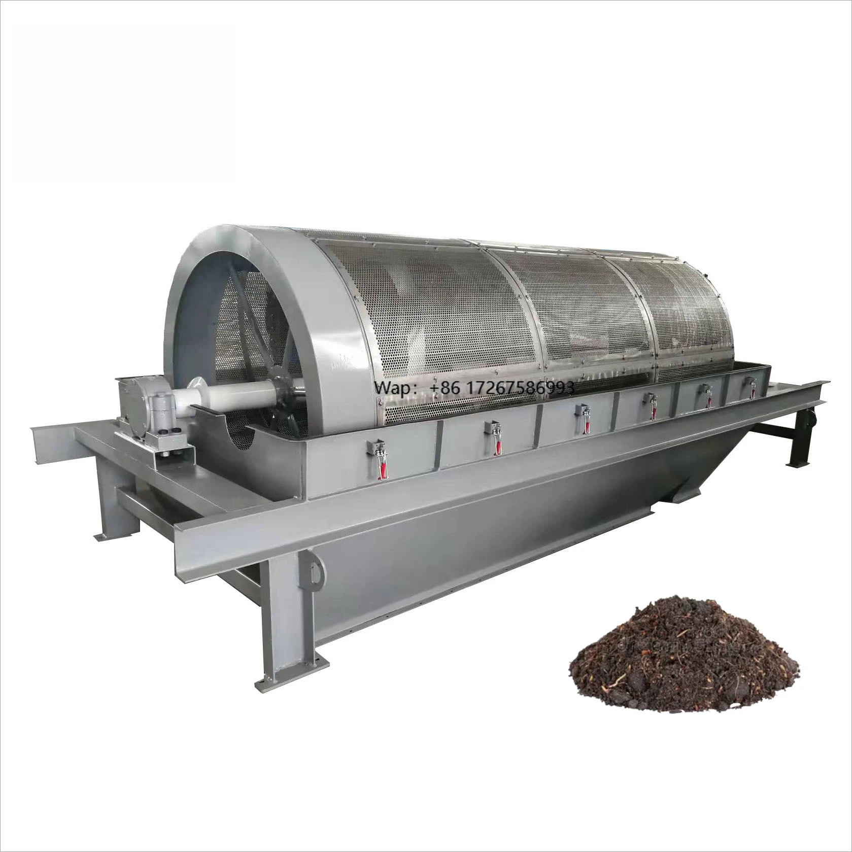 Rotary Trommel Drum Screen Compost Sifter Machine
