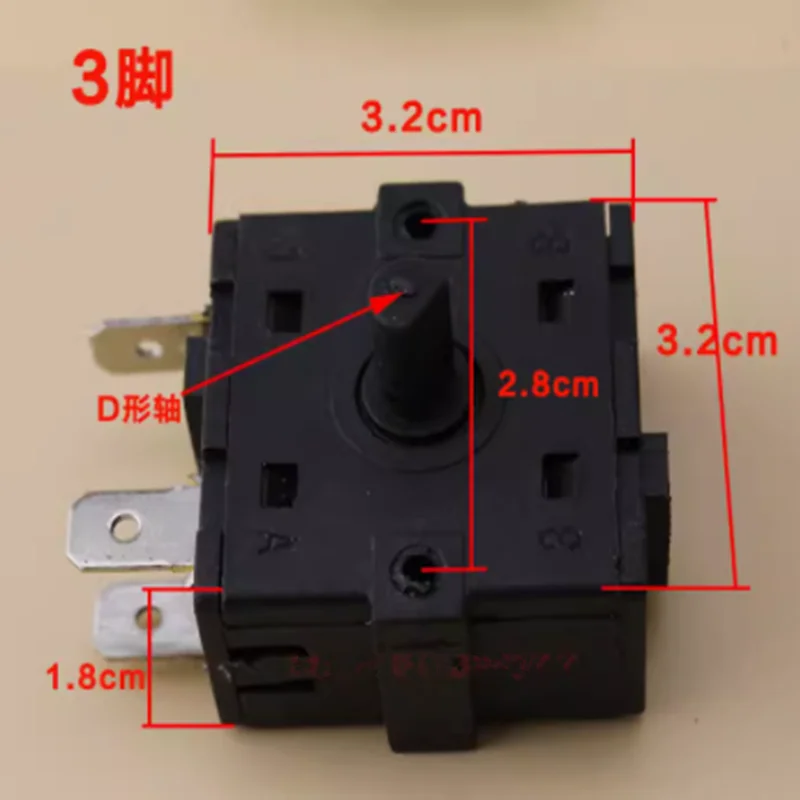 Rotary Switch Electric Room Heater Position  3 Pin 5Pin   Selector AC 250V 16A