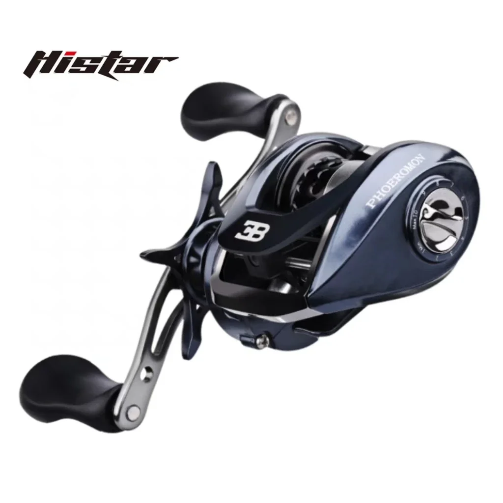 HISTAR PH Double Spools 6.3:1 Ratio 8kg Drag Power SS 14BB Magnetic Braking System Baitcasting Fishing Reel