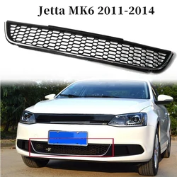 Chrome Front Bumper Honeycomb Lower Intake Grille Assembly For Jetta MK6 Sedan 2011-2014