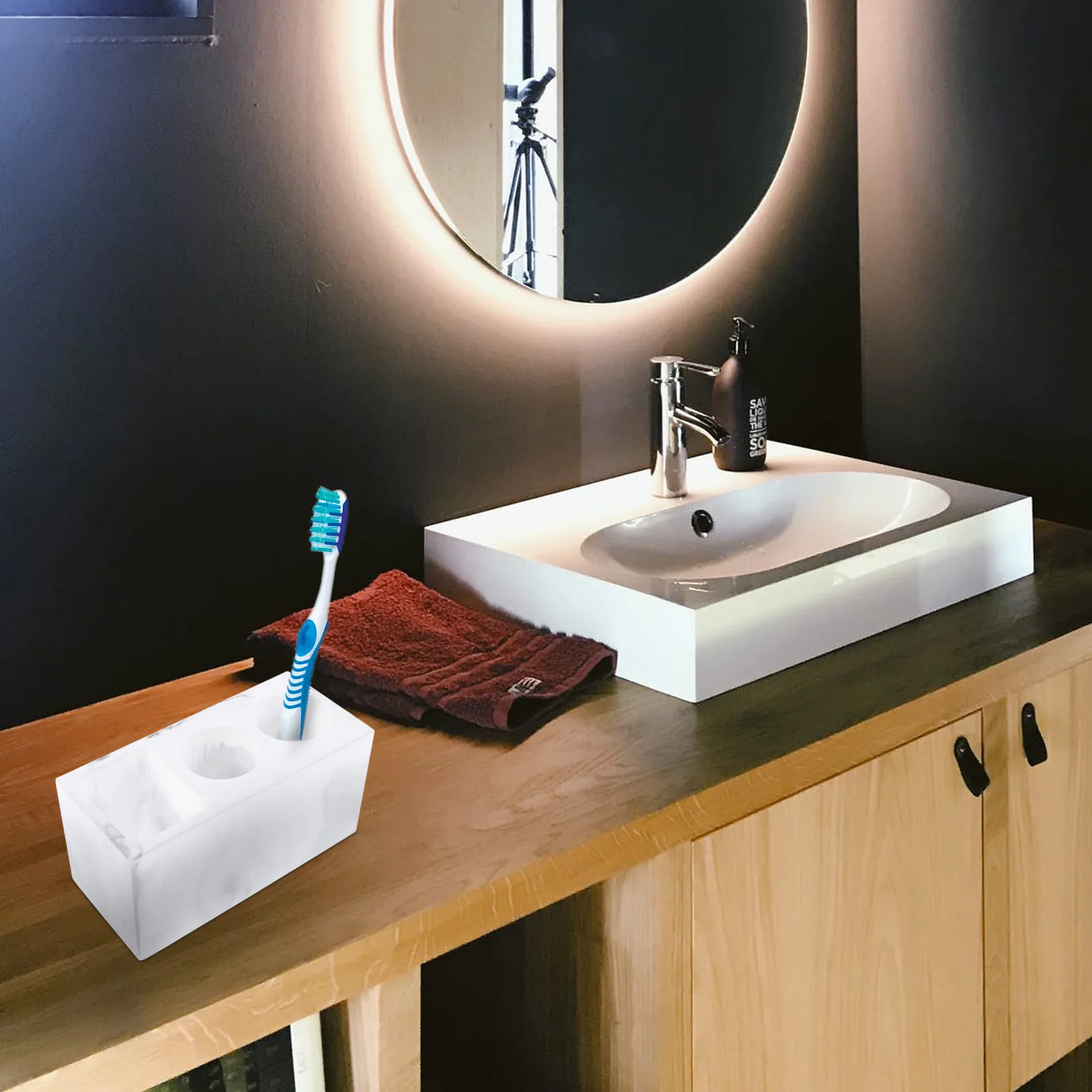 

Diatom Mud Electric Toothbrush Storage Rack 3 Hole Absorption Holder High Absorption Countertop ganizer Bathroom Tool Display St
