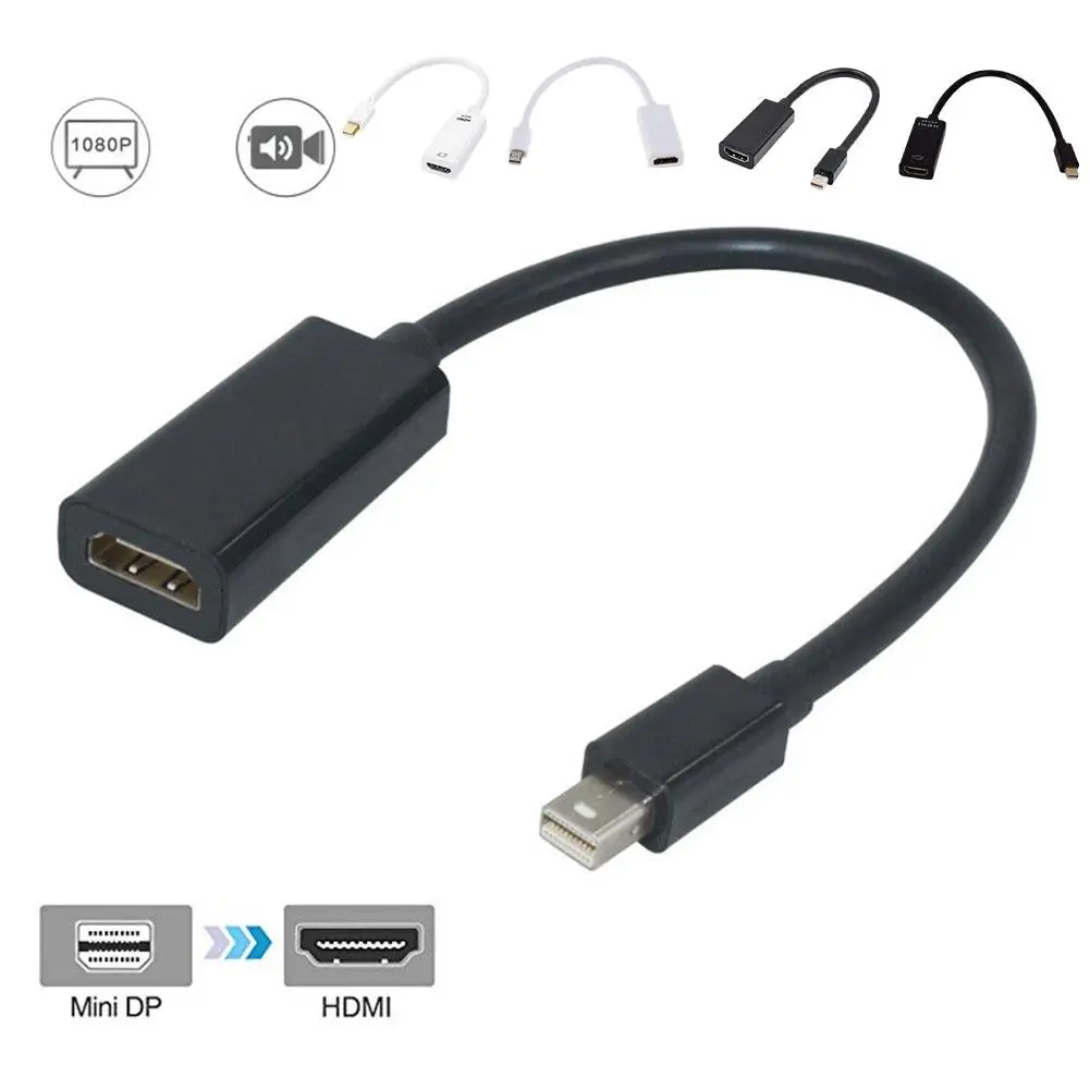 Adaptador Universal Mini DP para Compatível com HDMI, Conector de Alta Qualidade, Conversor para Laptop, TV, Monitor, Projeto M0N5, 4K, 1080P, 1 Pc