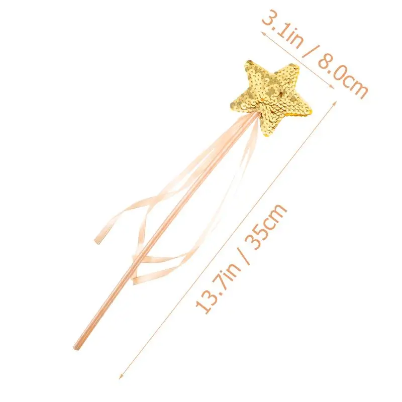 3Pcs Star Fairy Wands Fairy Wand Glitter Novelty Fairy Wands For Girls Fairy Wands Witch Wand Star Wands For Kids Gift Children