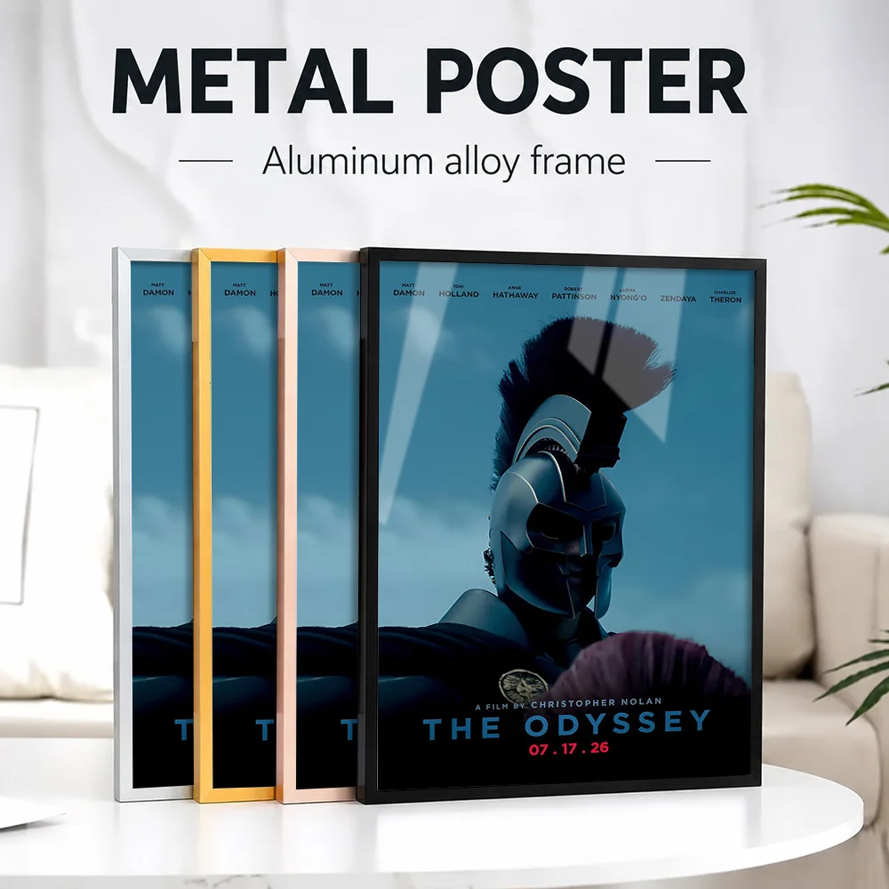 The Odyssey Movie Framed Metal Poster Personalized Photo Dramatic Historical Style Wall Art For Home Theater History Fan Gift