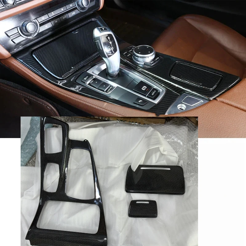 

Для BMW 5 серии F10 520li 525li 530li 11-17: Замена накладки панели переключения передач центральной консоли из настоящего карбона