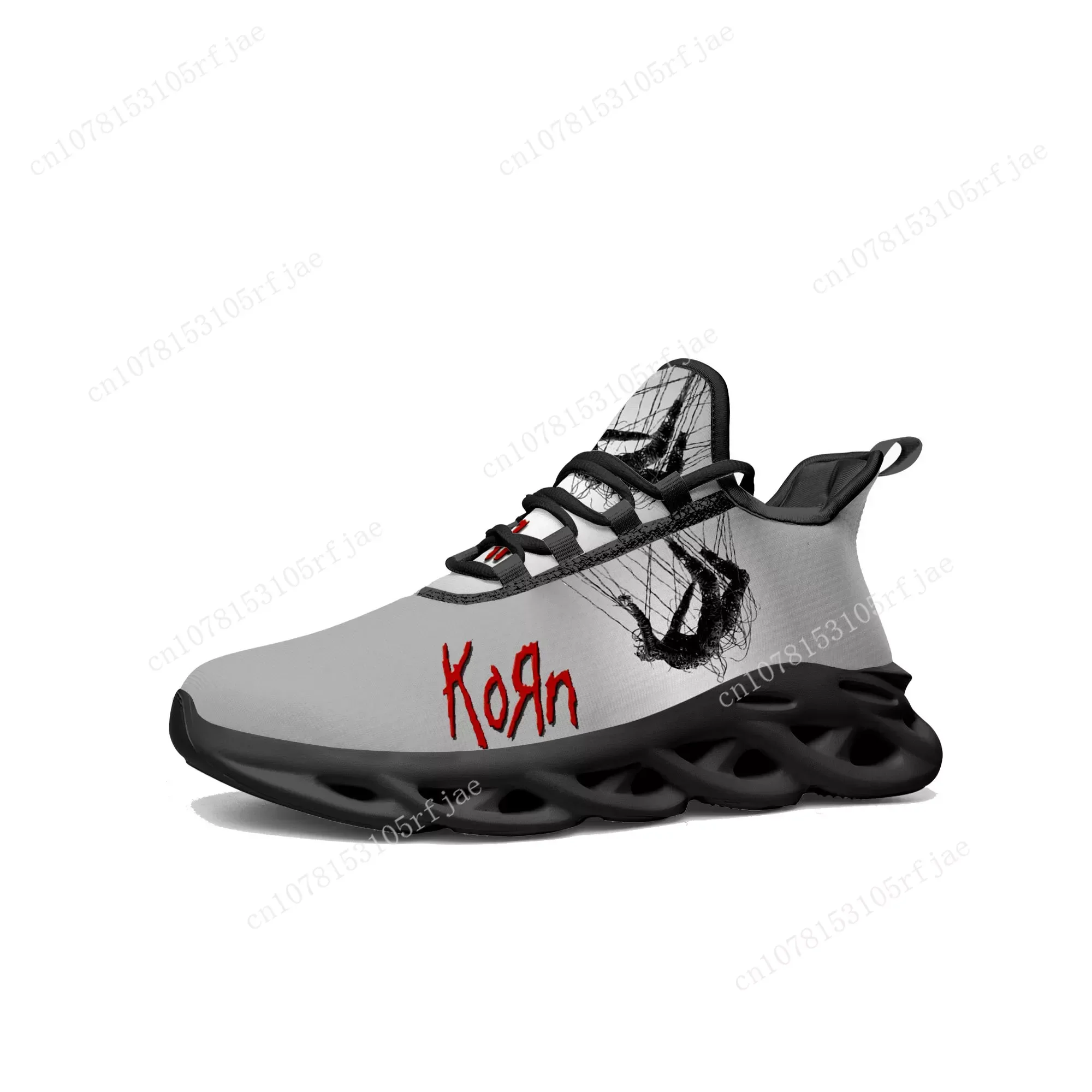 

Korn Rock Band Flats Sneakers Mens Womens Sports Running Shoe Robert Smith Sneaker Lace Up Mesh Footwear Tailor-made Shoe Black