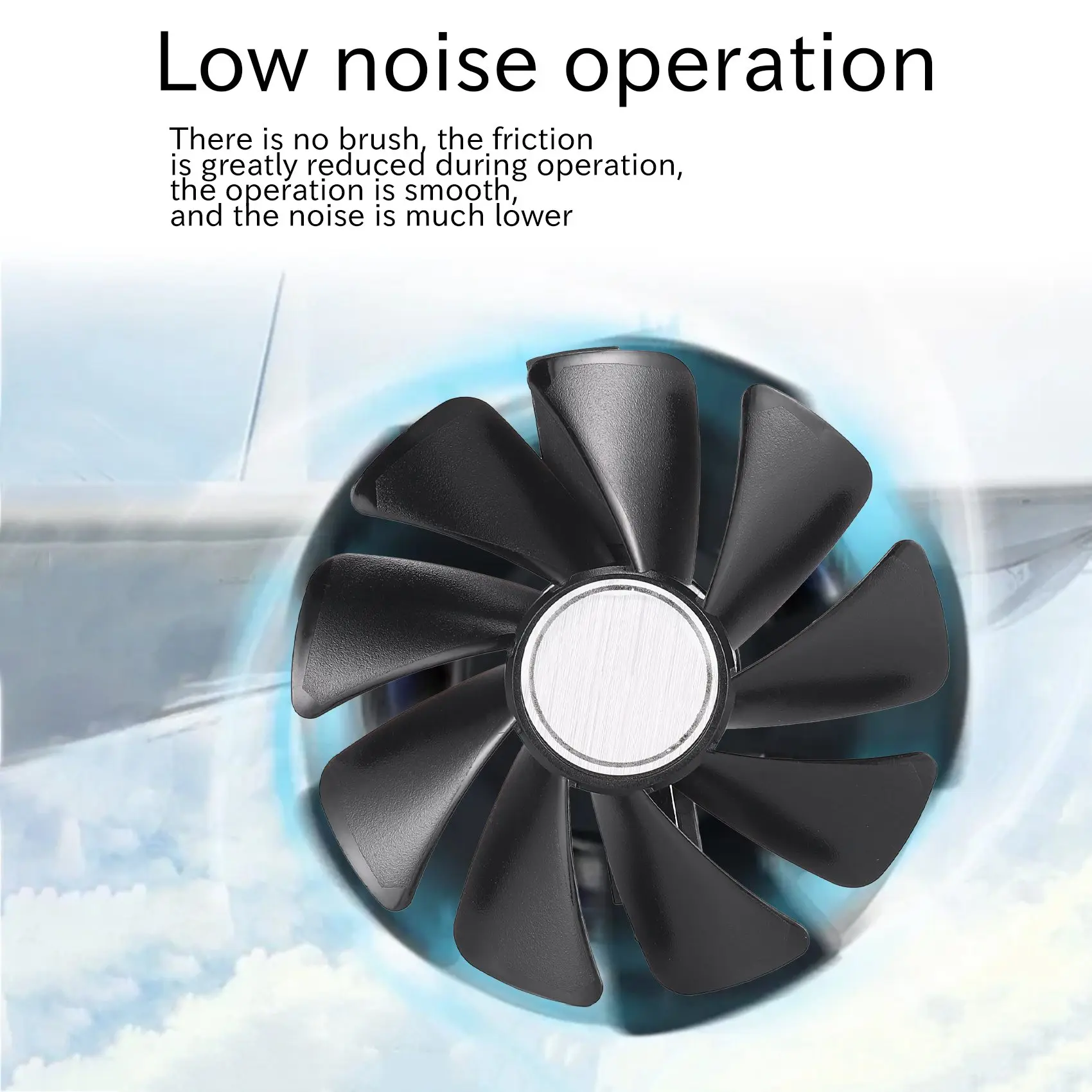 Ventola di Raffreddamento AT12 95Mm CF1015H12D DC12V per Scheda Video, Sostituzione per Sapphire NITRO RX480 8G RX 470 4G GDDR5 RX570 4G / 8G D5 RX