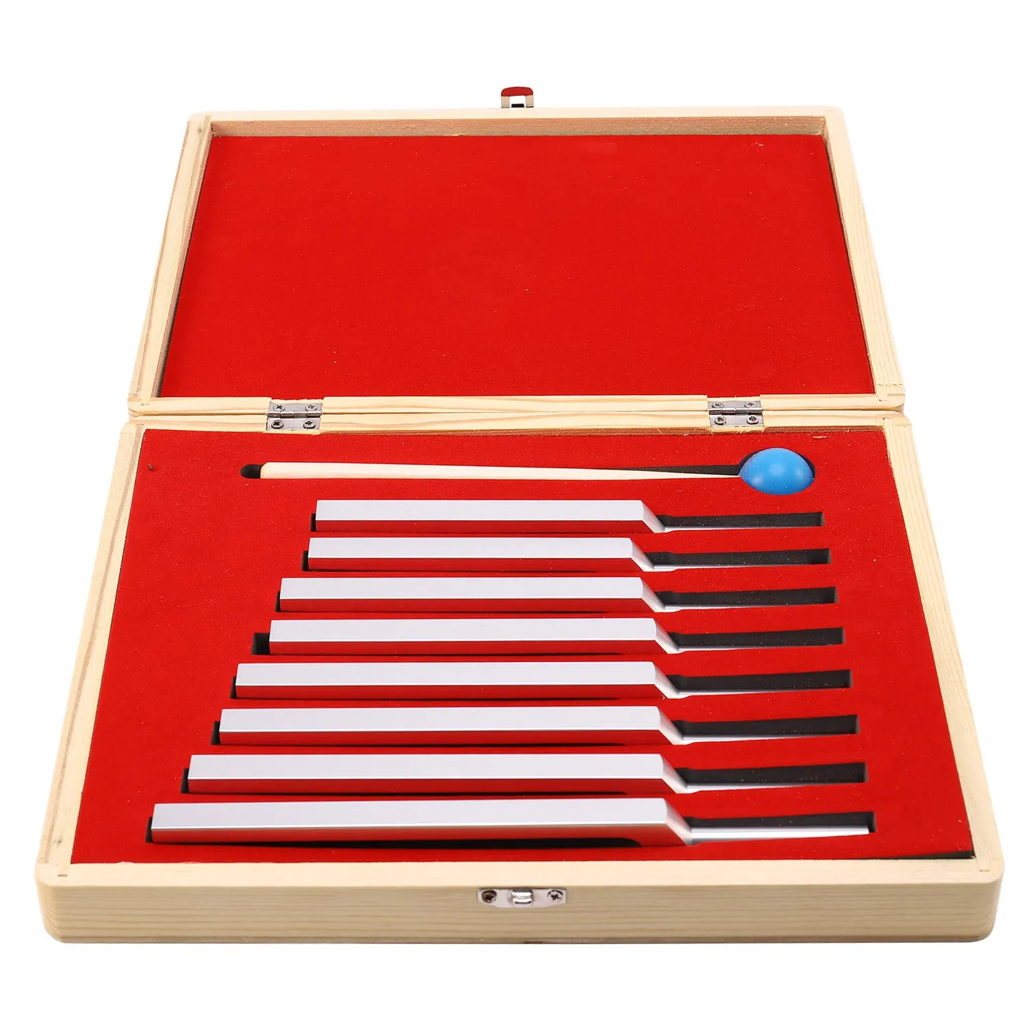 ABYL 8Pcs/Set Aluminum Tuning Fork Healing Sound Vibration Therapy 256Hz+288Hz+320Hz+341Hz+384Hz+426Hz+480Hz+512Hz