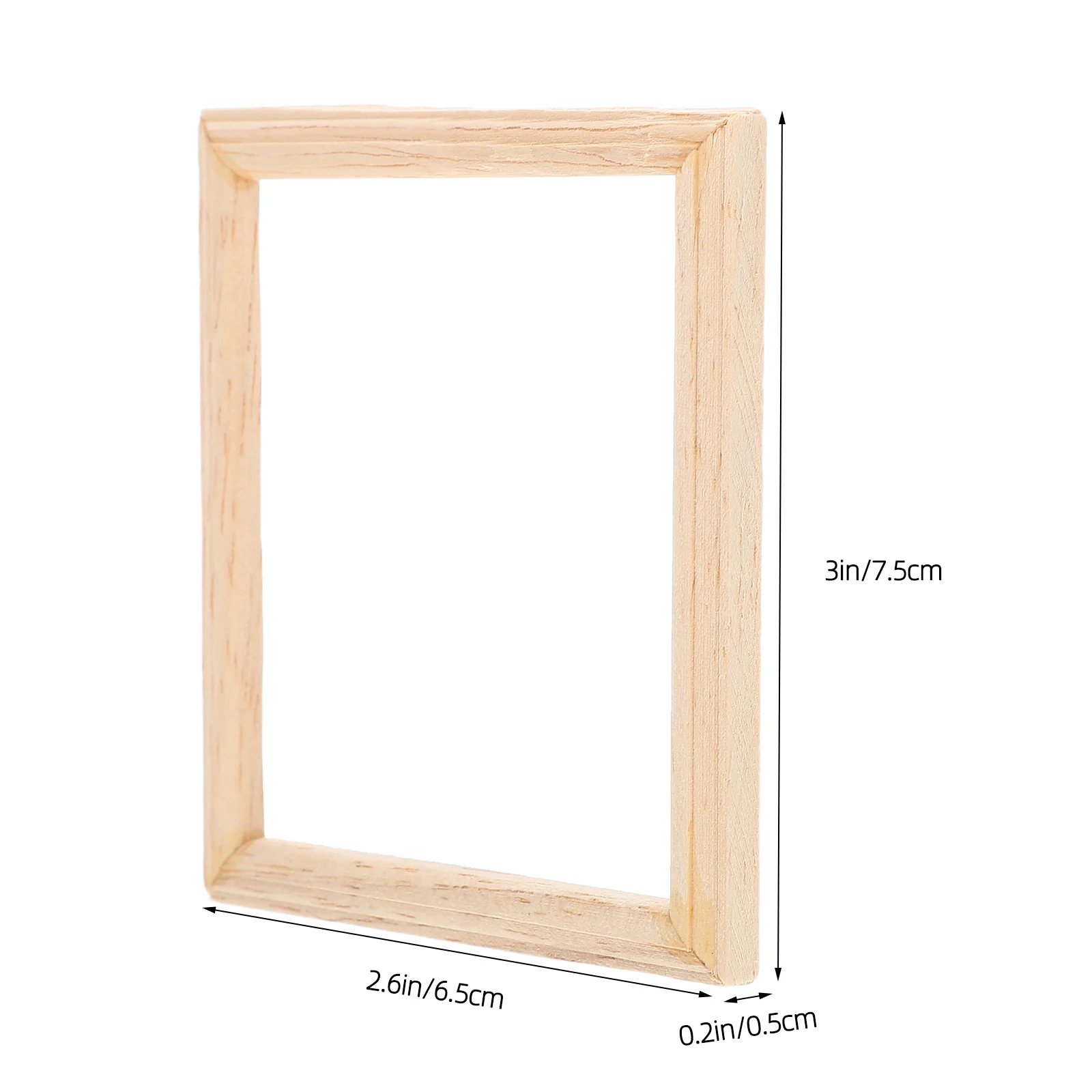 9 قطعة إطارات صور خشبية مصغرة الخشب الطبيعي مقياس 1:12 نمط عتيق لإكسسوارات أثاث بيت الدمى ذاتية الصنع