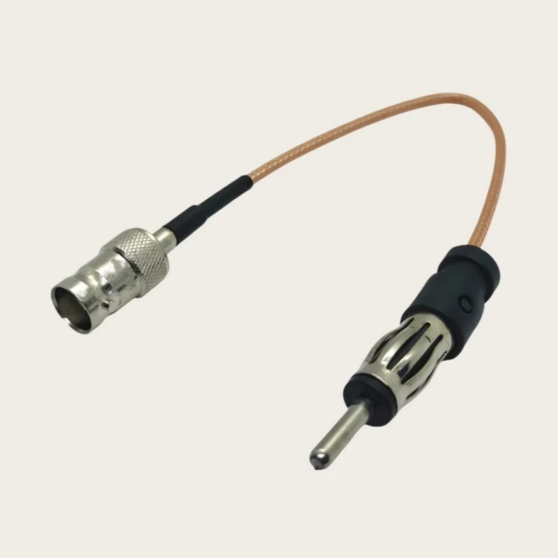 BNC bus to FM round hole plug wire FM car CD navigation radio MP3 modified antenna audio cable Q9