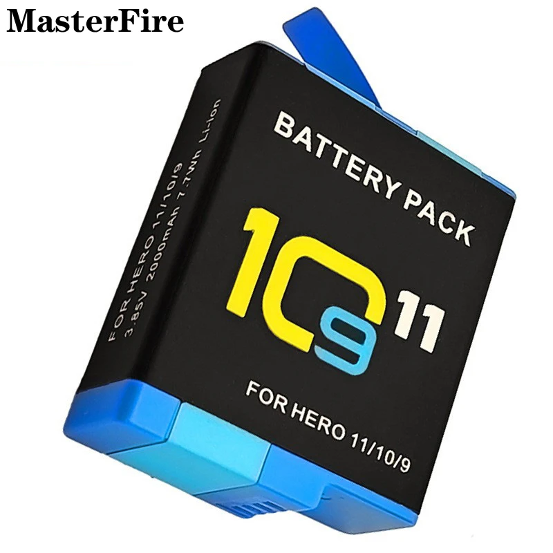 

For GoPro Hero 11 10 9 Black AHDBT-901 2000mah Battery for GoPro Hero 11 Hero 10 Hero 9 Batteries Action Camera Accessories