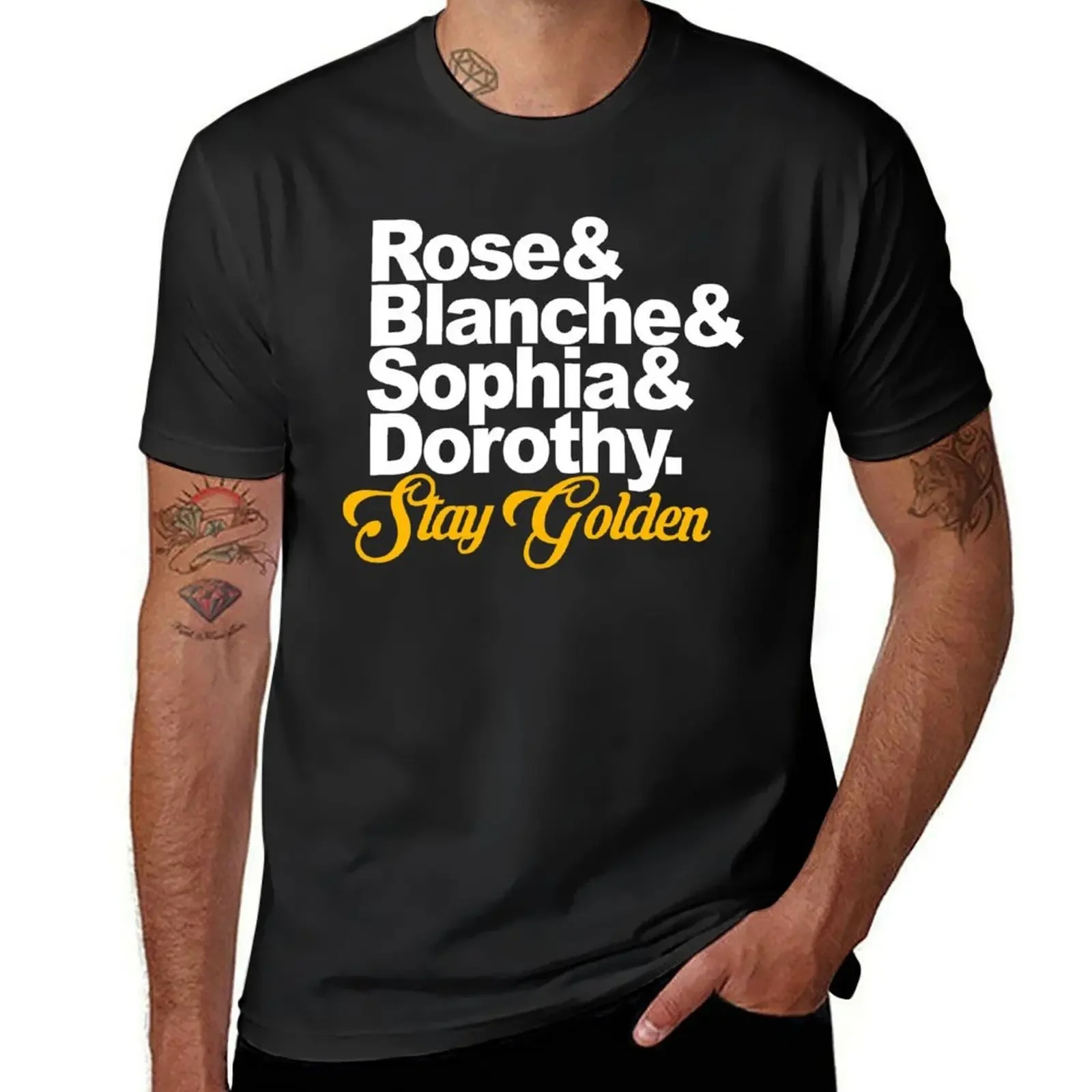 

Stay Golden T-Shirt anime clothes animal prinfor boys t shirt men 100℅ cotton
