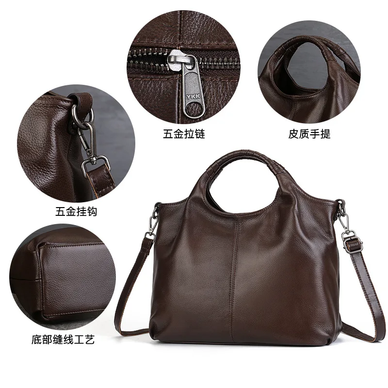 

Vintage high quality Leather Tote Bags Women Top handle bags designer Commuter shoulder crossbody bag Large Handbags сумка Bolsa
