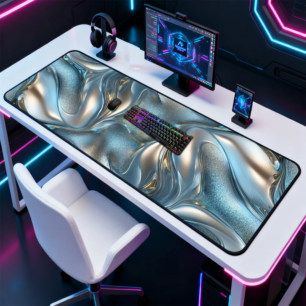 Liquid Swirl Desk Pad Big Pad 120x60 Premium Nonslip Gaming Deskmat Desktop Mat Large 5mm Smooth Office Supplies Mat