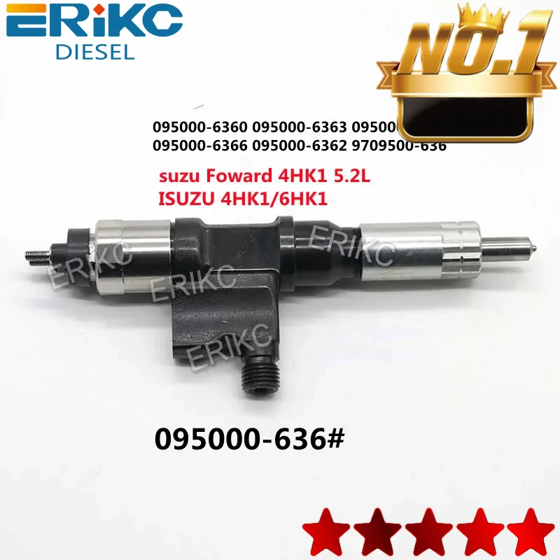 ERIKC Injector 095000-6365 Excavator Genuine Inyection Nozzle 095000-6363 095000-6364 095000-6365 for Isuzu