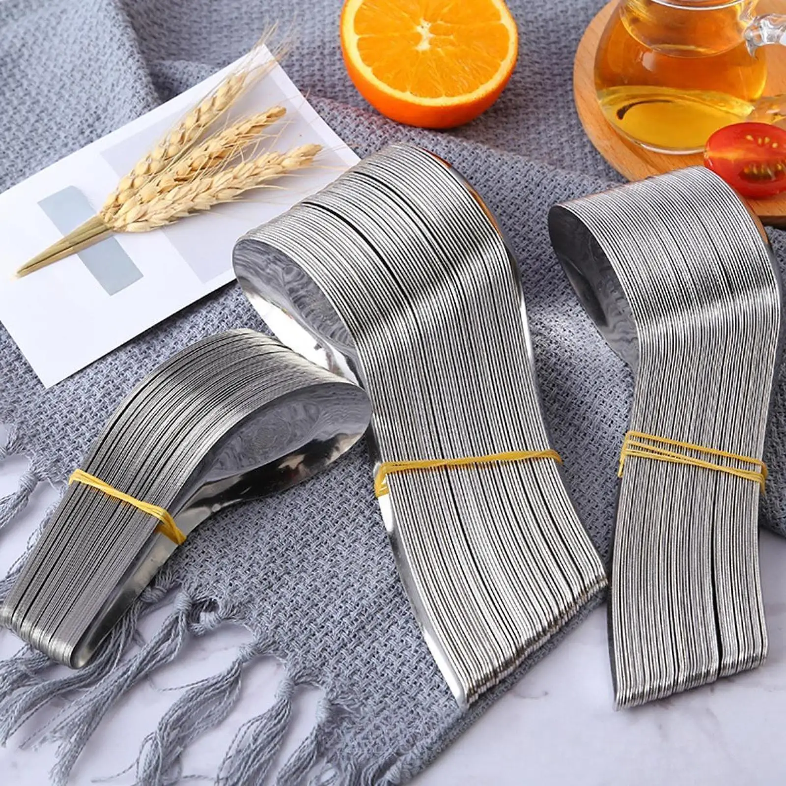 24 Pieces Soup Spoons Silverware Tableware Flatware Kitchen Gadget Dinner Spoons for Dressing Sauces Cafe Bars Soup Gravies