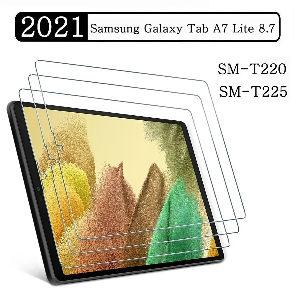 (3 Pak) kaca Tempered Film pelindung layar Tablet untuk Samsung Galaxy Tab A7 Lite 8.7 2021 SM-T220 SM-T225 T220 T225 T227