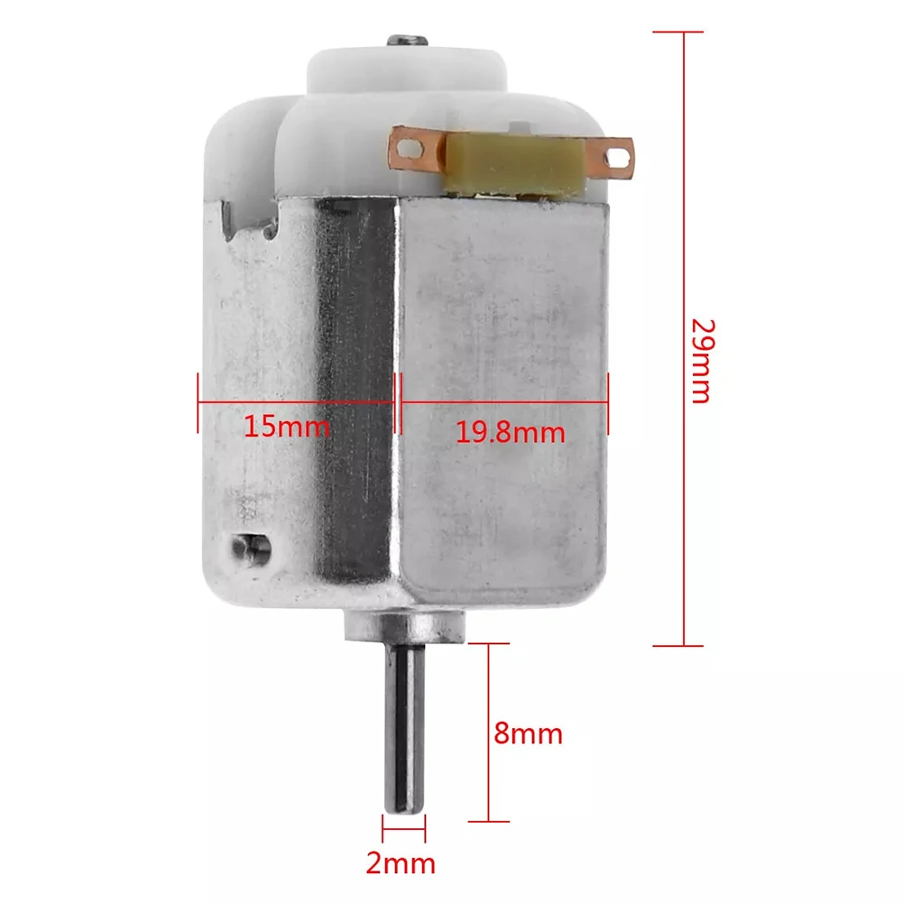 High-Speed 130 DC Motor 1-6V 2000-12000 RPM 2mm Shaft For DIY Projects For Model Cars Airplanes Propellers Small DC Motor