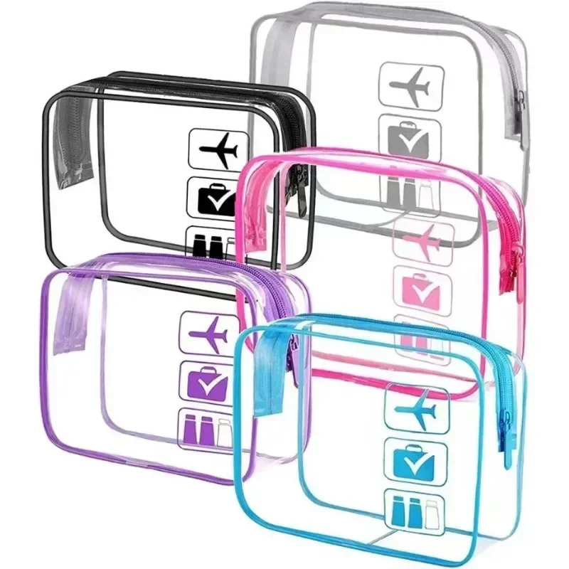 Women Transparent PVC Travel Packing Organizers Bag Cases Pouch Travel Toothbrush Towel Luggage Cosmetic Toiletry Storage Bag