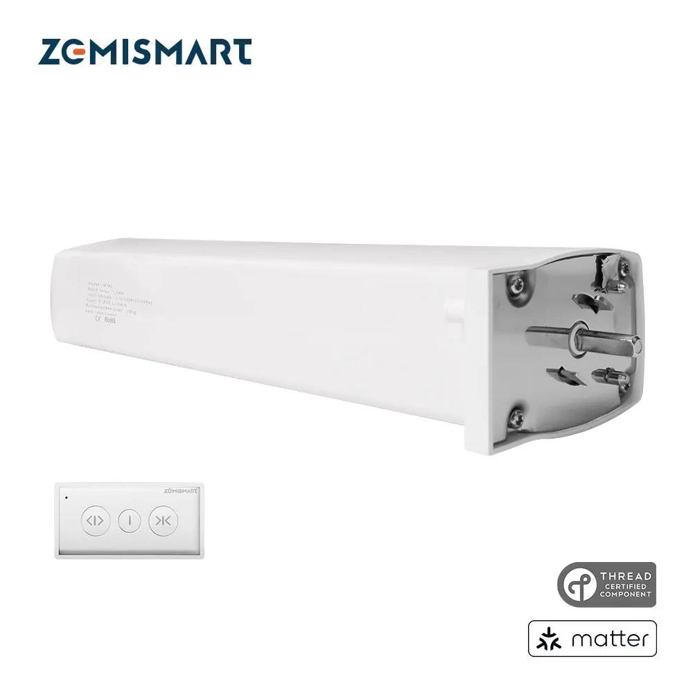 

Zemismart Matter Thread Электрический умный мотор для штор Автоматическая система выдвижных штор Поддержка Google Home Smartthings Homekit