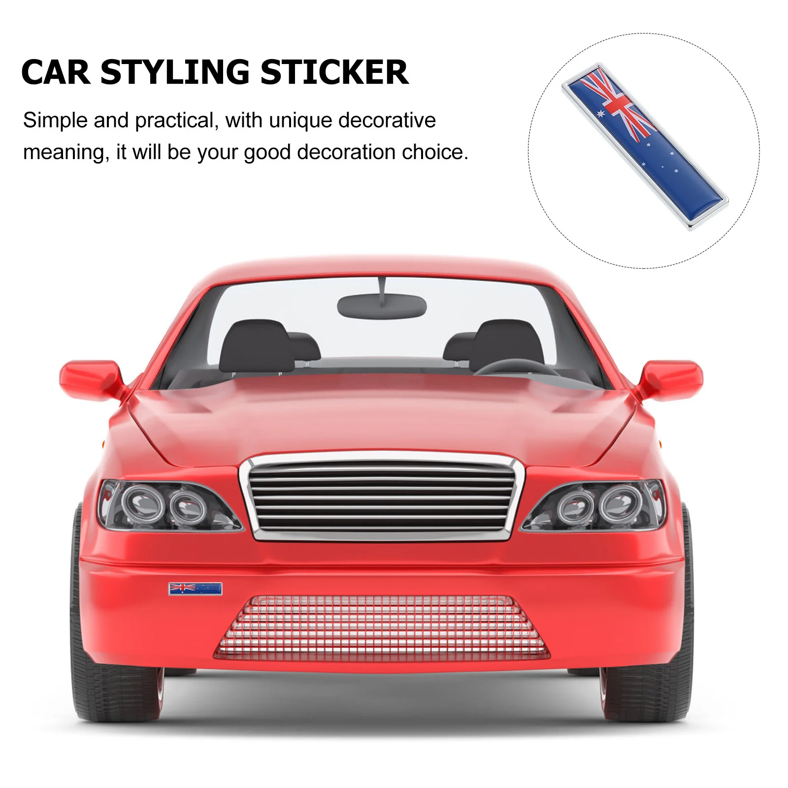 

2Pcs Zinc Alloy Car Metal Sticker Nation Flag Theme Decorative Body Door Decal Auto Styling Personalized Unique Accessory