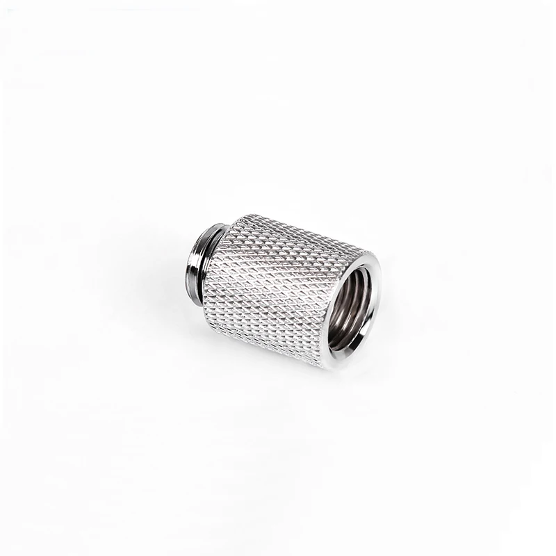 Conector de refrigeración por agua para PC, extensión de cobre, rosca G1/4, accesorios de color blanco, plateado y negro para refrigeración por agua DIY