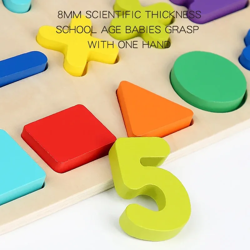 ；Children's alphanumeric cognitive puzzles, color and shape blocks, early childhood education, educational toys, matching games