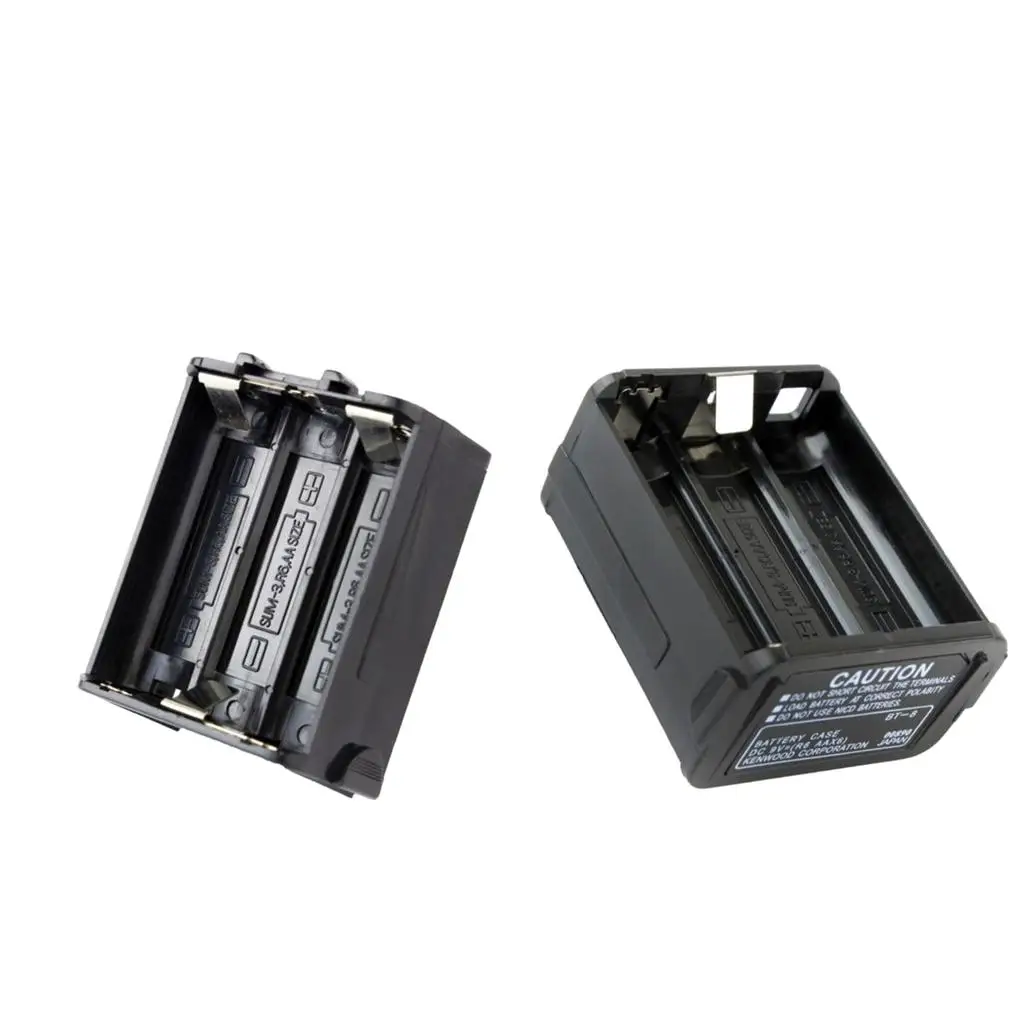 6AA Radio Battery Case Black Plastic Storage Holder Box for TH-28A TH-48A TH-78A Compatible Walkie Talkie