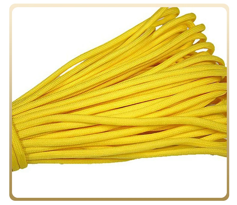 1 Stück 550 Paracord Fallschirmschnur Lanyard Mil Spec Typ III 7 Strang Kern 100 FT 27 Farben zum Klettern Camping Schnalle Armband – Detail 11