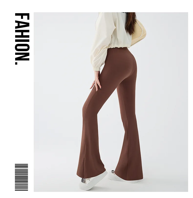 Neue High-Waist Schlaghose für Damen Sommer Dehnbare Bootcut-Hose Retro Casual Hosen Streetwear Damenkleidung – Detail 17