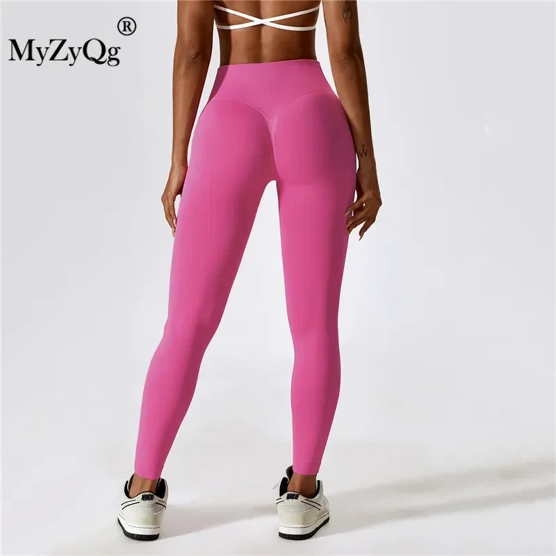 MyZyQg Women High Waist Peach Butt Lift Seamless Push Up Yoga Legging Quick Dry Fitness Running Wearing Tight Tracksuit Pants