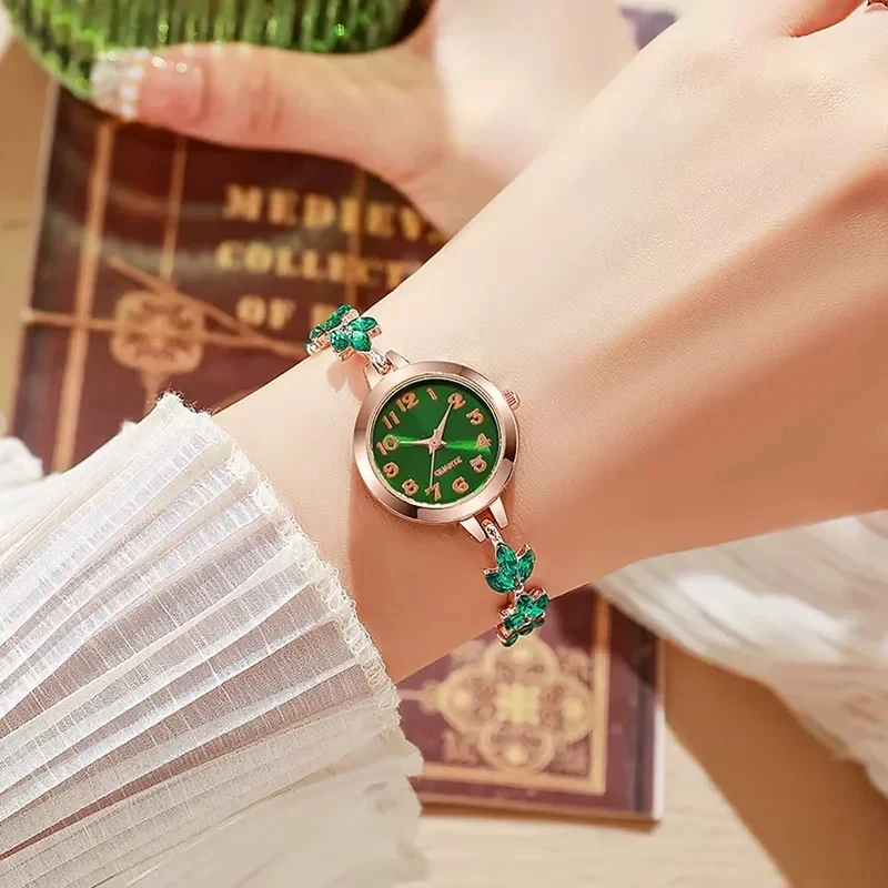 Exquisite craftsmanship, stylish design 2-in-1 bracelet & watch, dual charm Ideal present for festivals & daily gifting Elegant