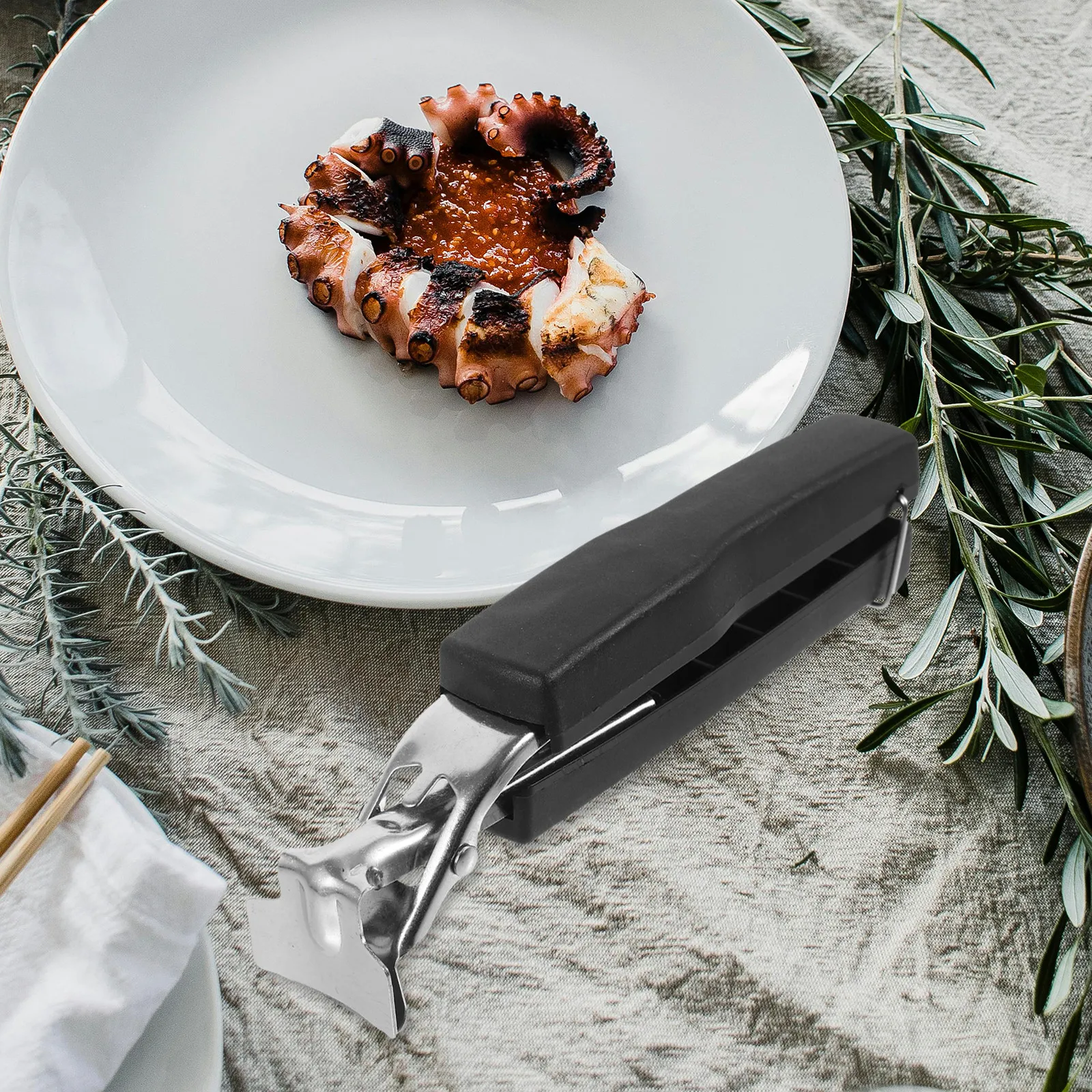 Kitchen Bowl Gripper Clip Stainless Steel ABS Plastic Hot Plate Pan Dish Retriever Tongs Safety Lock Lightweight Compact Bowl