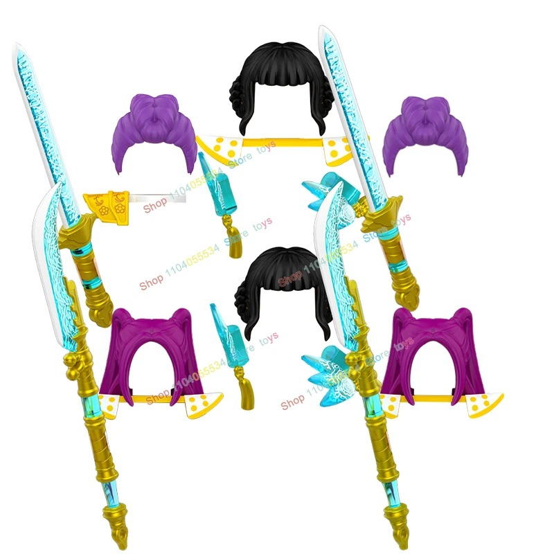 Cartoon Jungen Mädchen Sänger Modelle Zubehör Zusammenbau-Szene Bausteine Actionfigur Bausteine Sammlung Spielzeug Geschenk WM3091 TP396