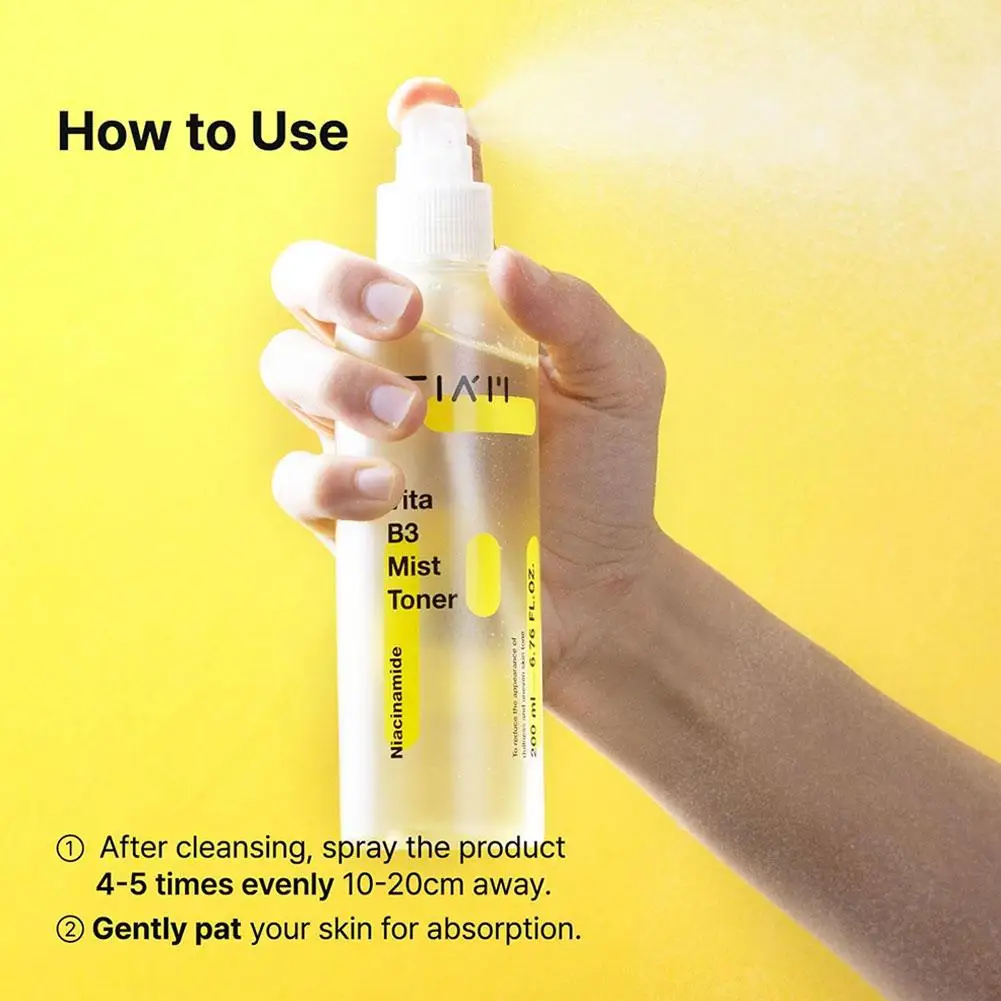 بخاخ تونر تيام فيتا B3 200 مل يضيء ويزيل البقع ويقلص المسام ويوازن الزيت ويخفف البشرة وترطيب جميع أنواع البشرة #1