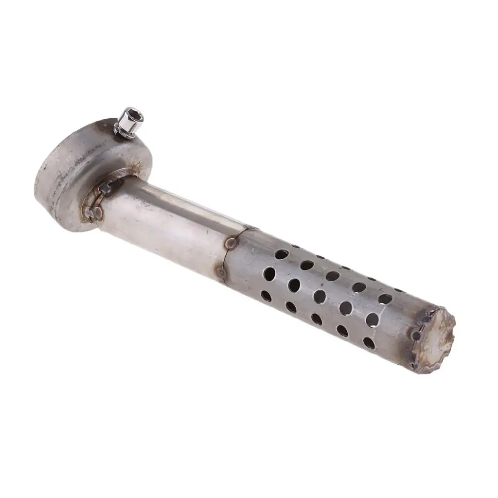 48mm Exhaust Muffler Baffle Silver Metal Noise Reducer for Motorcycle Exhaust Pipe System Universal Performance Upgrade