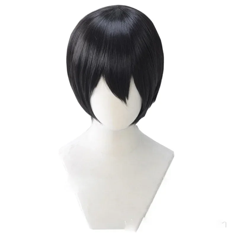 Freies Iwatobi Swim Club Nanase Haruka Cosplay Perücke Kurze Gerade Schwarze Perücken Pony Für Party Synthetische Haar