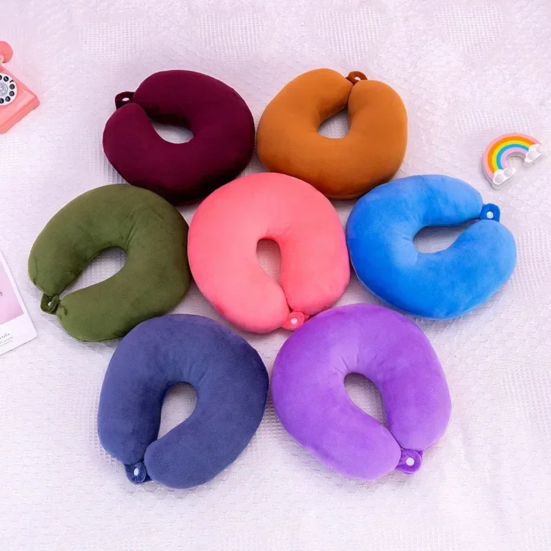 U Shaped Travel Pillow Particles Neck Car Plane Pillows Soft Cushion Home Outdoor Textile