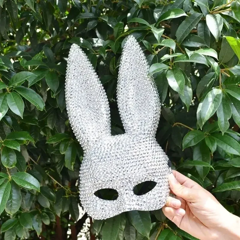 New Sexy Bunny Disco Mask Glitter Reflective Mask Cosplay Halloween Carnival Party Costume Props Masquerade Masks