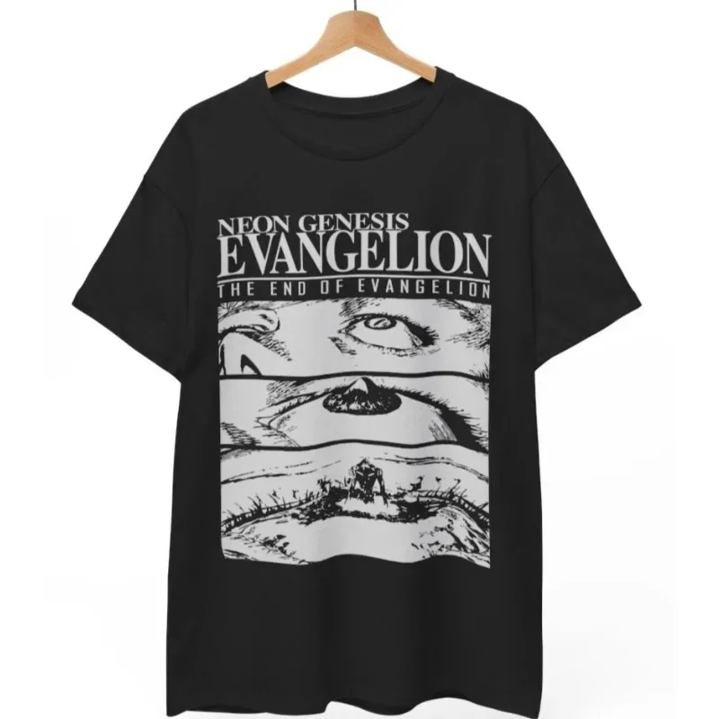 Neon Genesis Evangelion T-shirt Evangelion Anime All Season Retro Pure Cotton Harajuku T-shirt Men's and Women's Street Wear