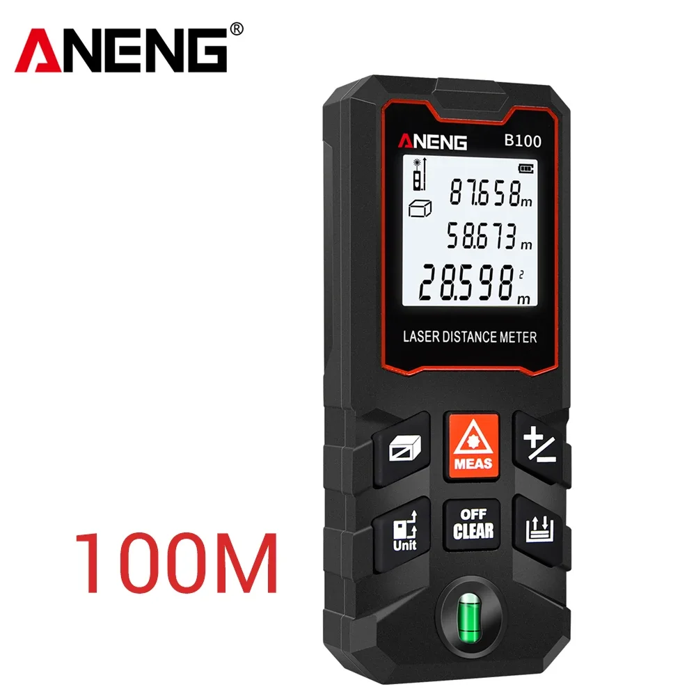 Aneng B100 Laser Rangefinder 100m Digital Sala de Medição Laser Régua Eletrônica Alta Precisão Laser Régua Instrumento de Medição