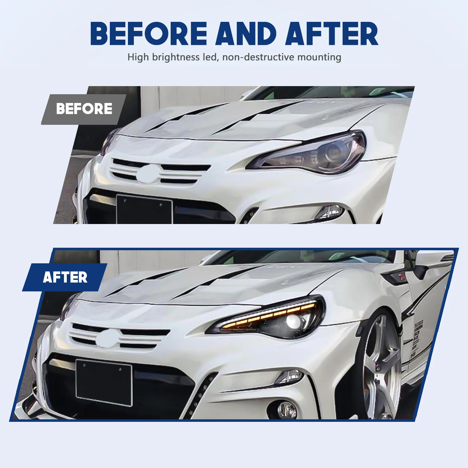 2026 HCMOTIONZ LED Headlights for Toyota 86 2012-2021 Car Front Lamps for Subaru Brz DRL Start up Animation Assembly
